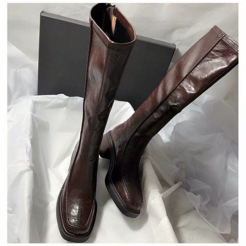 Round-toe Thick-soled Long Boo - Women'S Fashion Knee High Boots review and price