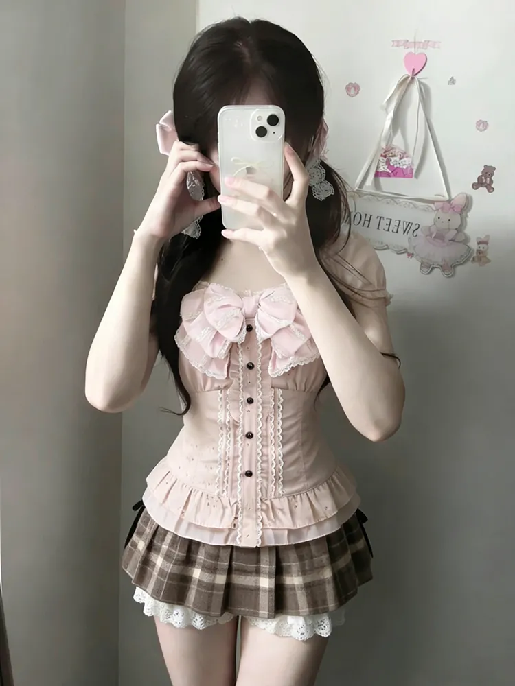 Japanese Sweet Three Piece Set - Lace Trim Cami review and price