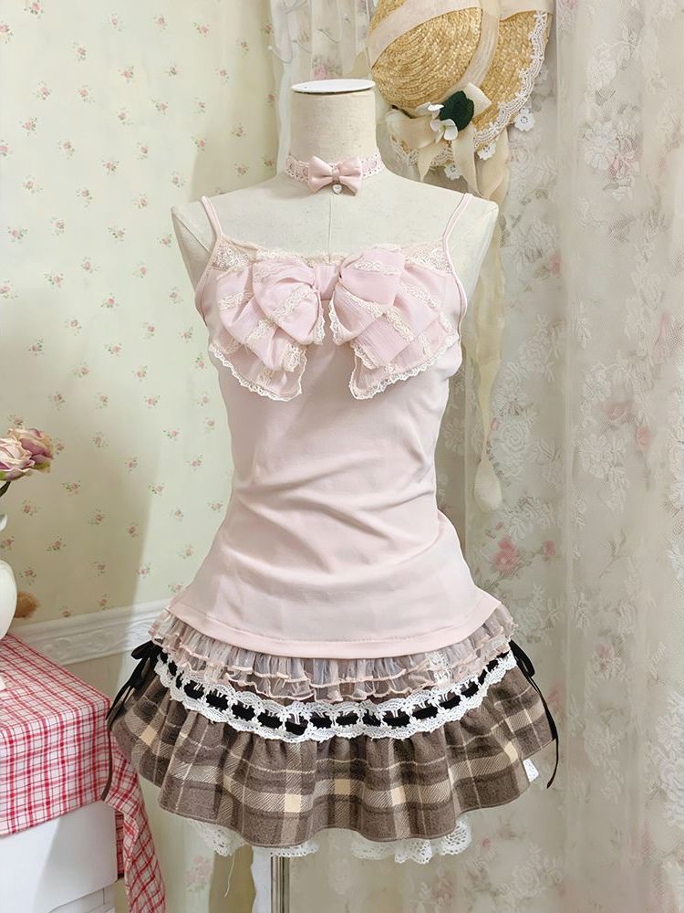 Japanese Sweet Three Piece Set - Lace Trim Cami review and price